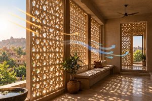 How Jaali Walls Reduce Heat and provides Ventilation